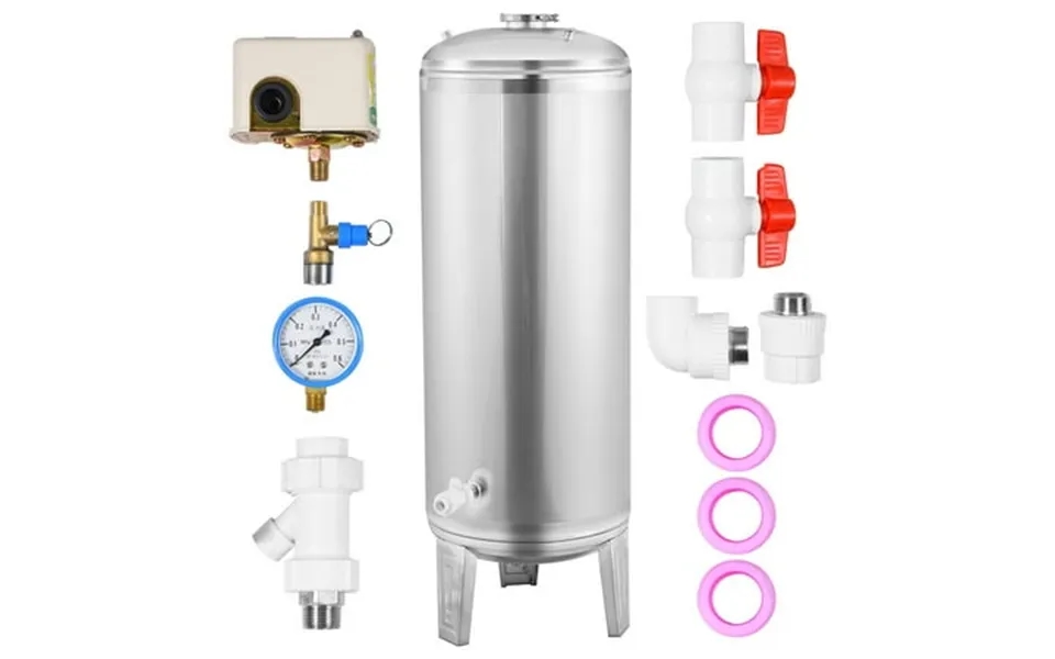 Mulaxen Stainless Steel Pressure Tank 250l Water Storage Bladder Container Well Water Reservoir Heavy Duty Pressure Tank