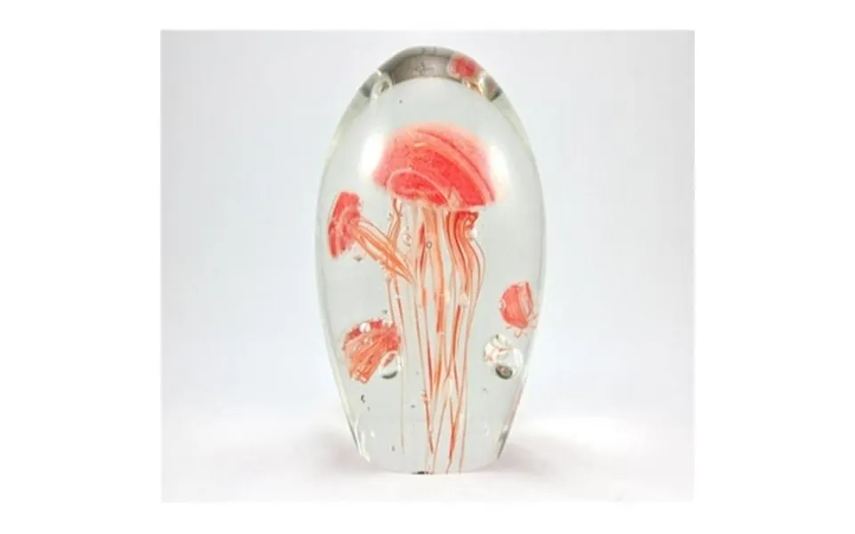 Multiple Coral Glow Jellyfish Paperweight