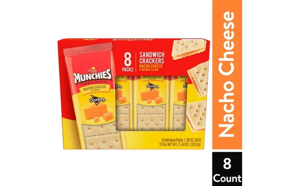 Munchies Doritos Nacho Cheese Sandwich Crackers 1.38 Oz 8 Count
