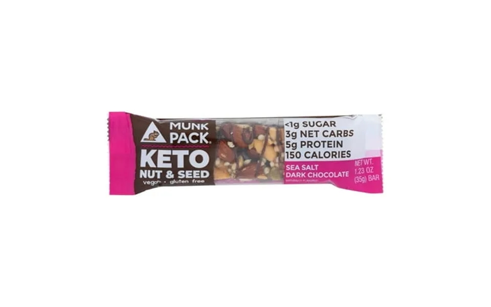 Munk Pack 2498491 1.23 Oz Keto Nut & Seed Sea Salt Dark Chocolate