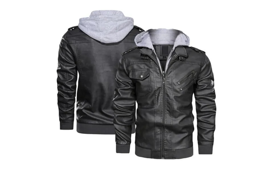 Munlar Clear Rain Jacket-leather Slim Hooded Plush Thickened Leather Lab Coat Christmas Winter Coat Clearance