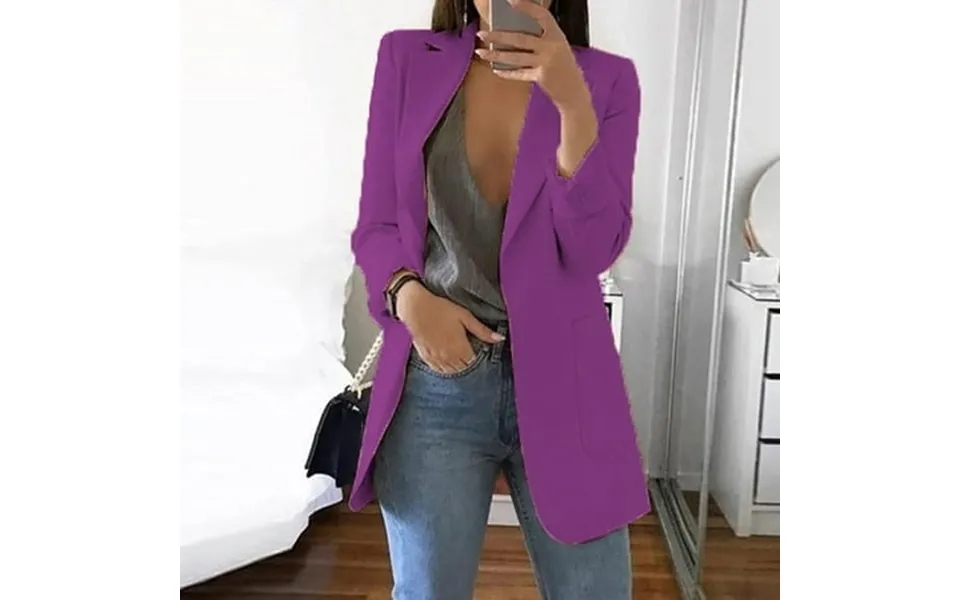 Munlar Fr Jacket-solid Long Sleeve Office Cardigans Suit Longs Red Trench Coat For Women Clearance