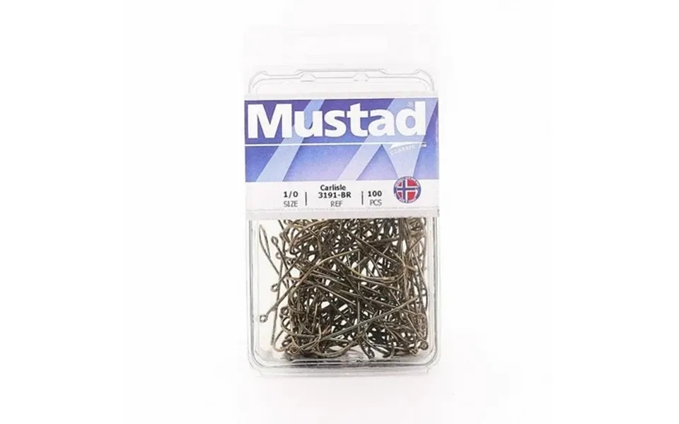 Mustad 3191-br-8-100 Carlisle Hook Size 8 Kirbed Point Offset