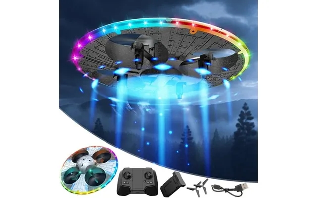 Mxtpov Drone With Cool Lights Ufo Toys Altitude Hold Mode Foldable Rc Drone Quadcopter Route Fly Altitude Hold Headless  product image