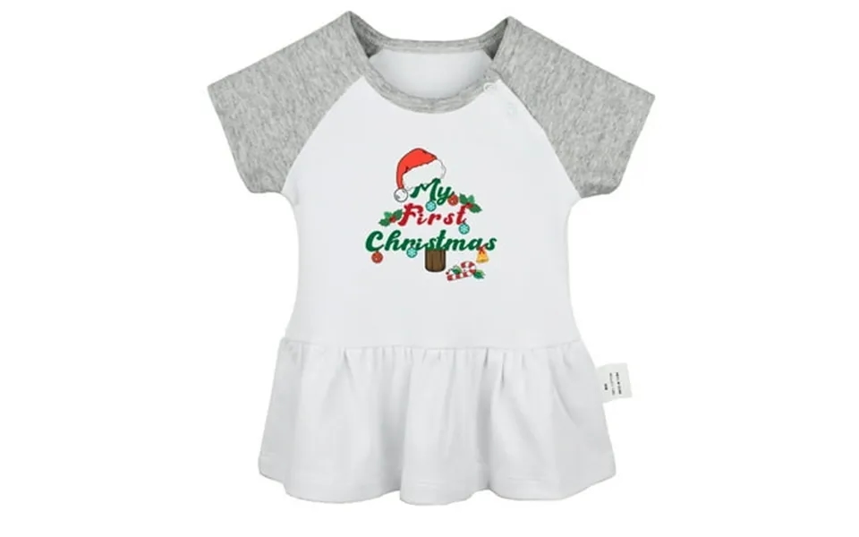 My First Christmas Novelty Dresses For Baby Newborn Babies Skirts Infant Princess Dress 0-24m Kids Graphic Clothes Gray