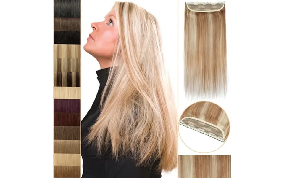 My-lady 10 -24 5 Clips In Human Hair Extensions Thick Real Natural Hair Pieces 100% Full Head Remy Hair 22inch 12p613 Go