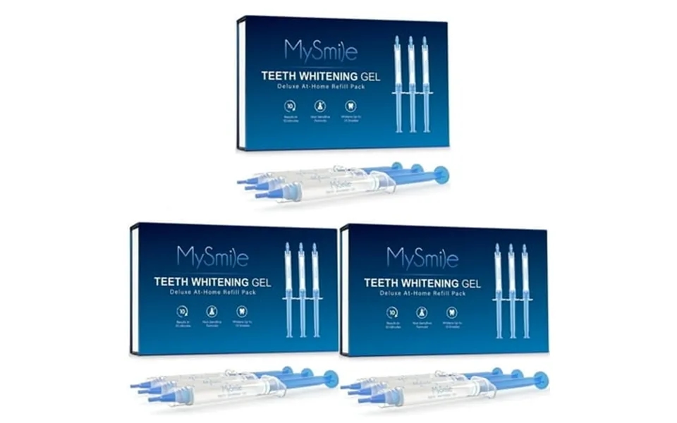 Mysmile 9pc X 3ml Teeth Whitening Gel Refill Pack Tooth Whitener 10min Result Non Sensitive Teeth Whitening Gel Mint Fla