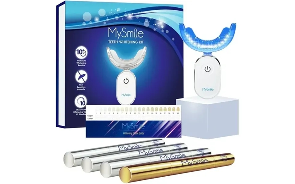 Mysmile Deluxe Teeth Whitening Pen Kit With 28-led Light 4 X 2ml Teeth Whitening Kit Whitening Gel Pen Refills Remove 10