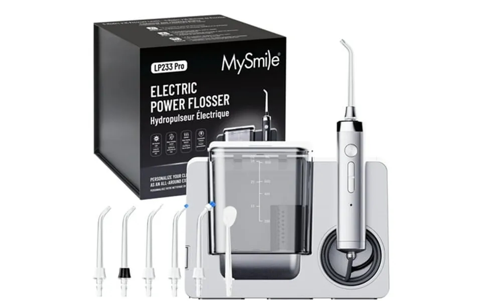 Mysmile Lp233 Pro 800ml Countertop Electric Dental Water Flosser With Uvc Sterilizer Water Purifying Light Power Oral Ir