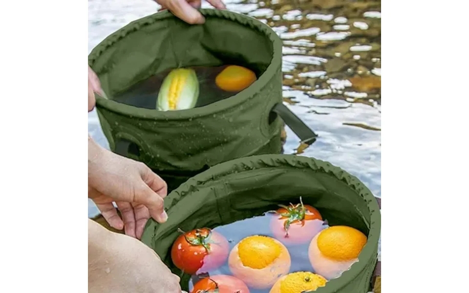 Myst Design Collapsible Bucket 5 Gallon Portable Collapsible Bucket With Handle Folding Water Container For Fishing Camp