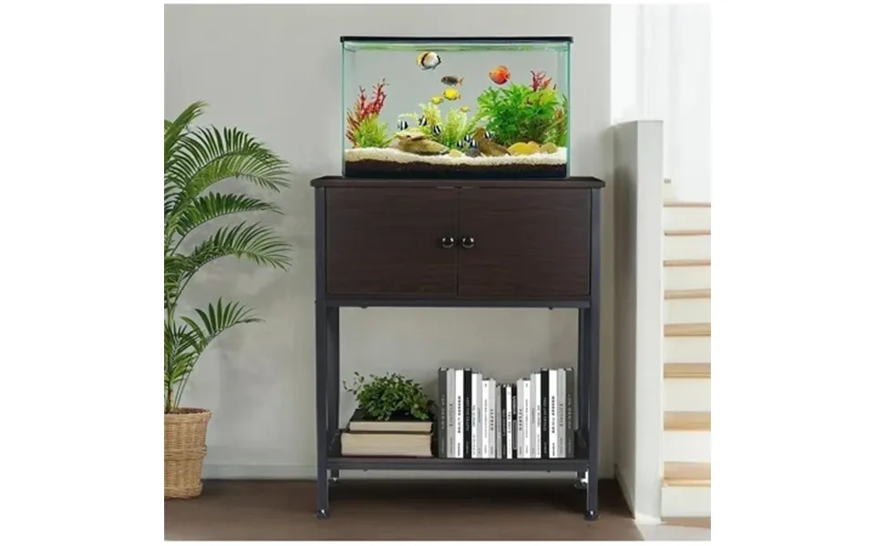 Naipo 20 Gallon Metal Fish Tank Stand With Cabinet Heavy Duty Aquarium Stand Turtle Tank Reptile Terrarium 500lbs Capaci