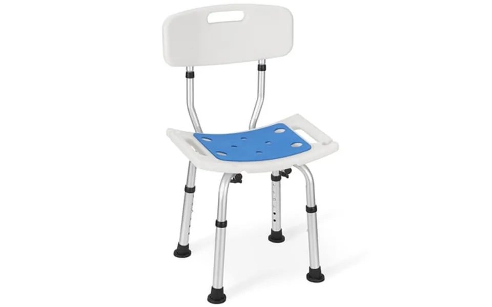 Naipo Adjustable Height Shower Chair For Adults With Backrest Standard Size