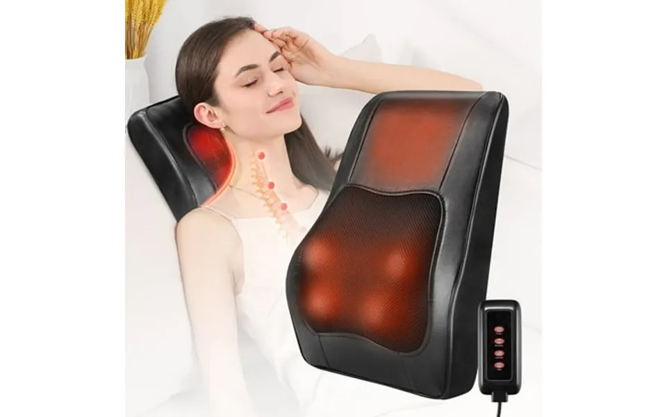 Naipo Back Massager With Heat Massagers For Neck And Back 3d Kneading Massage Pillow For Shoulder Leg Muscle Pain Relief