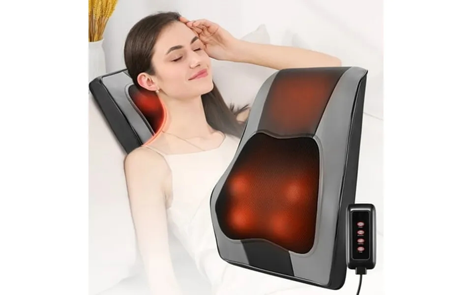 Naipo Back Massager With Heat Shiatsu Neck & Back Massager Pillow For Pain Relief 3d Kneading Massage Cushion For Back N