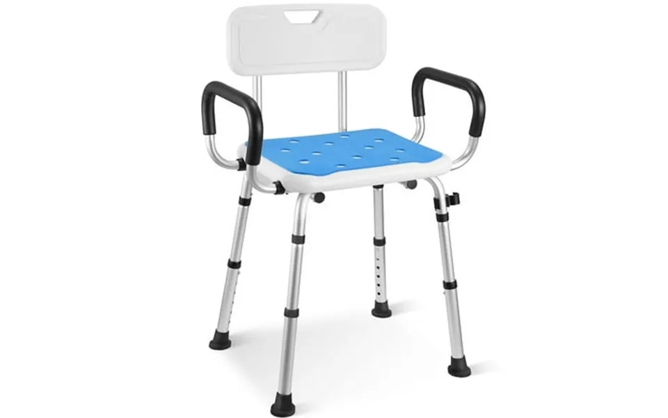 Naipo Bath Chair With Arms Medical Shower Seat Bariatric Bath Stool Safety Shower Bench With Reinforced Crossing Bar For
