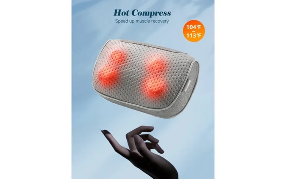 Naipo Electric Deep Shiatsu Massage Pillow With Heat Kneading Back Neck Massager For Lower Upper Back Muscle Pain Relief