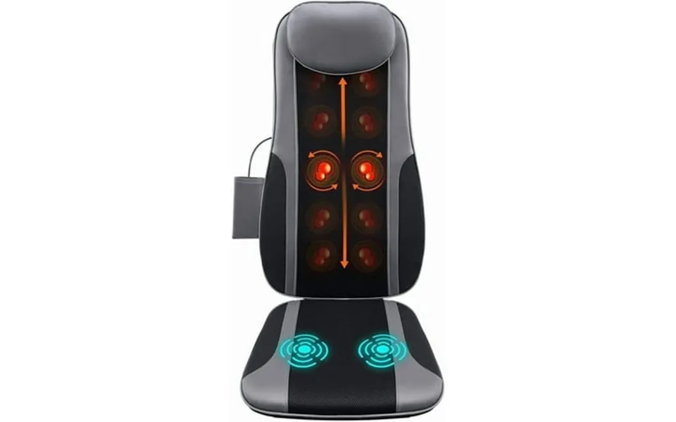 Naipo Shiatsu Back And Neck Massager Deep Kneading Massage Seat Cushion With Heat For Pain & Stress Relief Massage Chair
