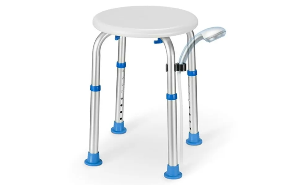 Naipo Shower Chair Bathtub Stool Seat W Anti-slip Rubber Adjustable Lightweight For Seniors Disabled Handicap Tool-free