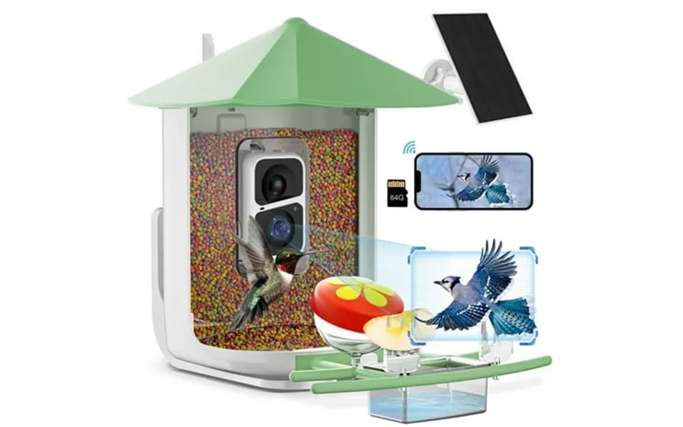Naipo Smart Bird Feeder Camera Outdoor Bird Watching Camera With Auto Capture Bird Videos & Motion Detection Best Gift F
