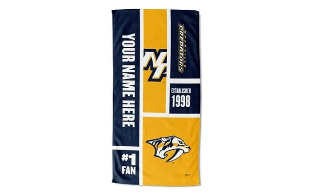 Nashville Predators Nhl Colorblock Personalized Beach Towel 30 X 60 product image