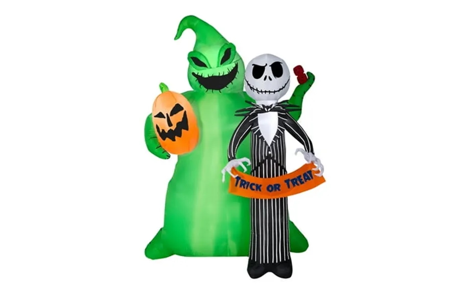 National Tree Company Inflatable Decoration Green Jack Skellington And Oogie Boogie Self Inflating Plug In 78 Inches - 6
