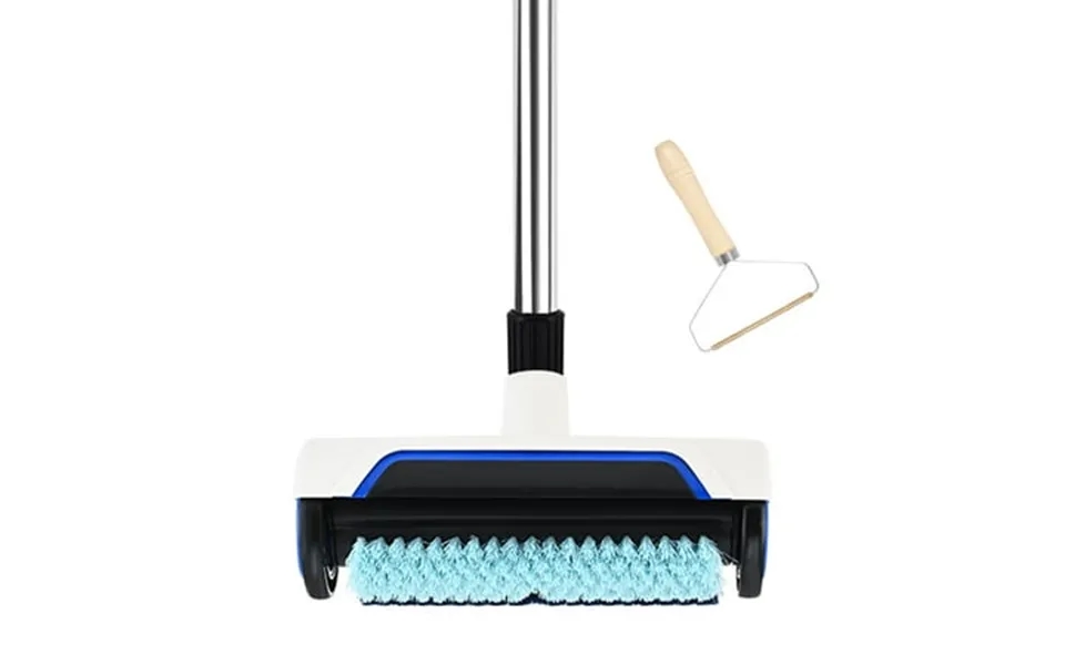 Natubeau Carpet Cleaning Brush Broom Push Broom Pet Hair Removal Broom With Hair Remover Scraper Adjustable Long Handle
