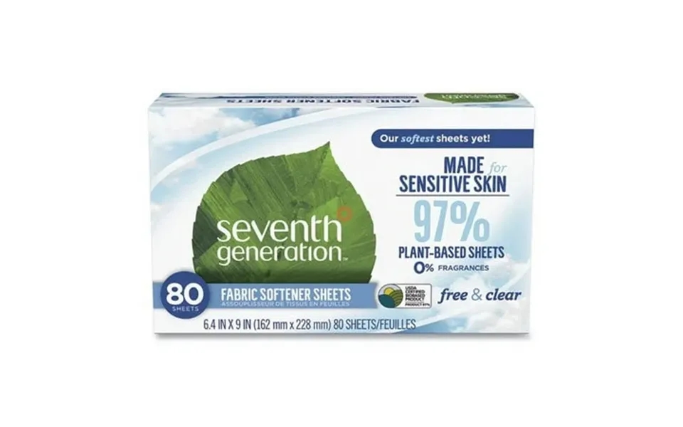 Natural Fabric Softener Sheets Unscented 80 Sheets Box 4 Carton Bundle Of 5 Cartons