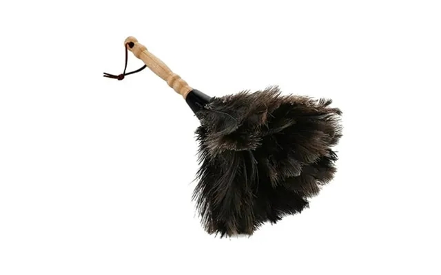Natural Feather Duster For Efficient Dusting With Sturdy Wooden Handle Brush product image