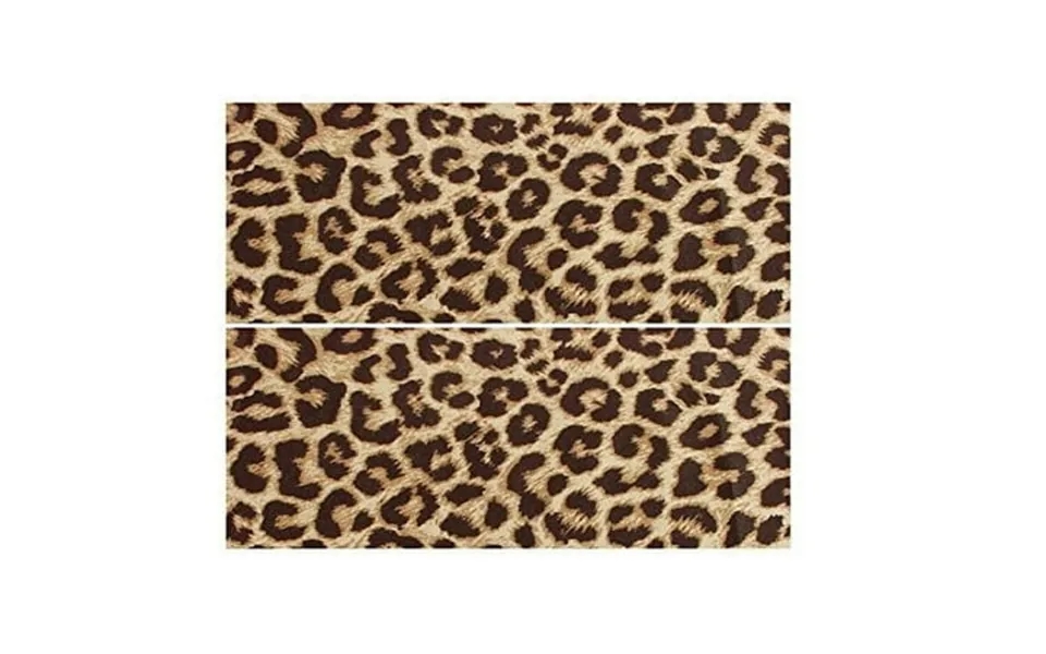 Natural Leopard Print Edible Icing Image Border Strip 4x10 Inches 2 Per Sheet
