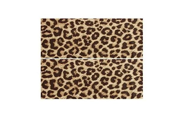 Natural Leopard Print Edible Icing Image Border Strip 4x10 Inches 2 Per Sheet product image