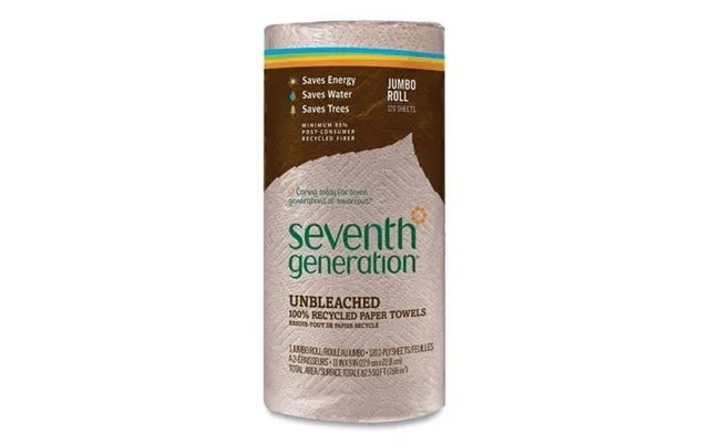Natural Unbleached 100% Recycled Paper Kitchen Towel Rolls 2-ply Individually Wrapped 11 X 9 120 Roll 30 Rolls Carton Bu product image