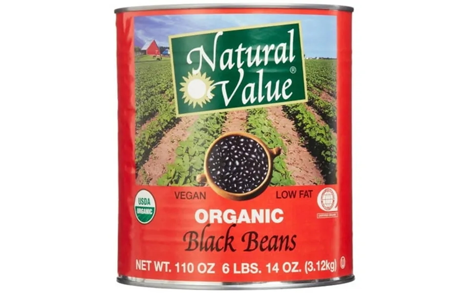 Natural Value Black Beans 108 Oz