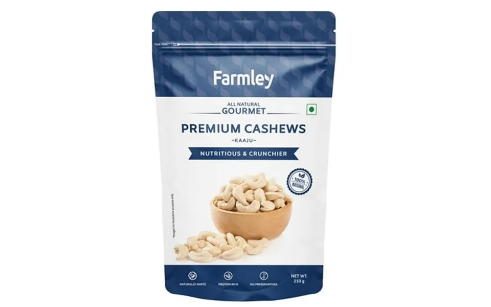 Natural Whole Cashews By Farmley 250gm 8.8 Ounce Value Pack Premium Kaju Dry Fruits Whole Crunchy Cashews Rich In Protei