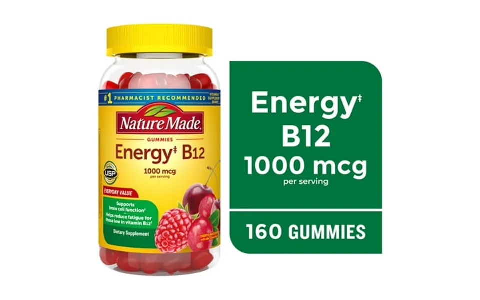Nature Made Energy B12 1000 Mcg Per Serving Gummies Dietary Supplement 160 Count