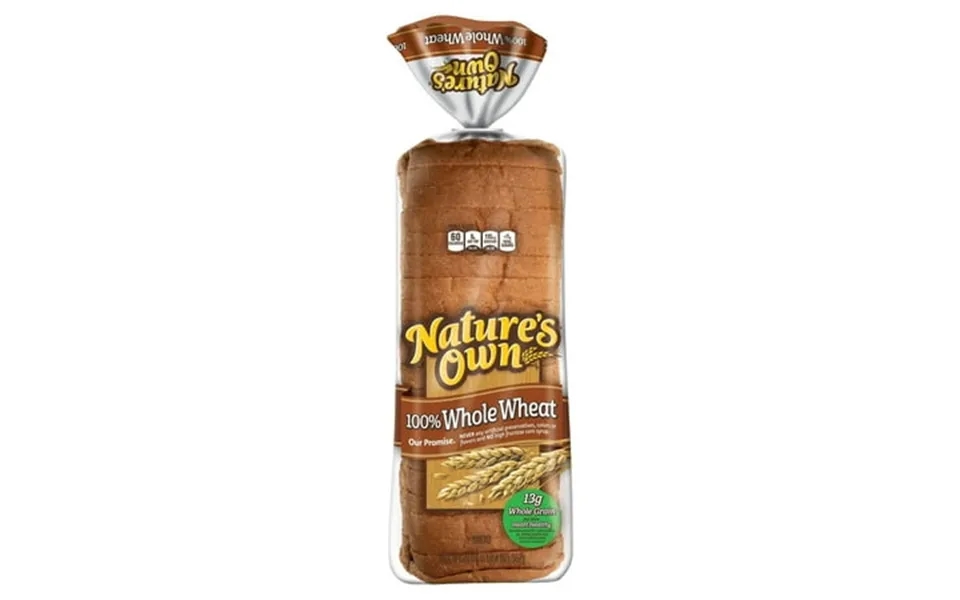 Nature S Own 100% Whole Wheat Bread Loaf 20 Oz Pack Of 9