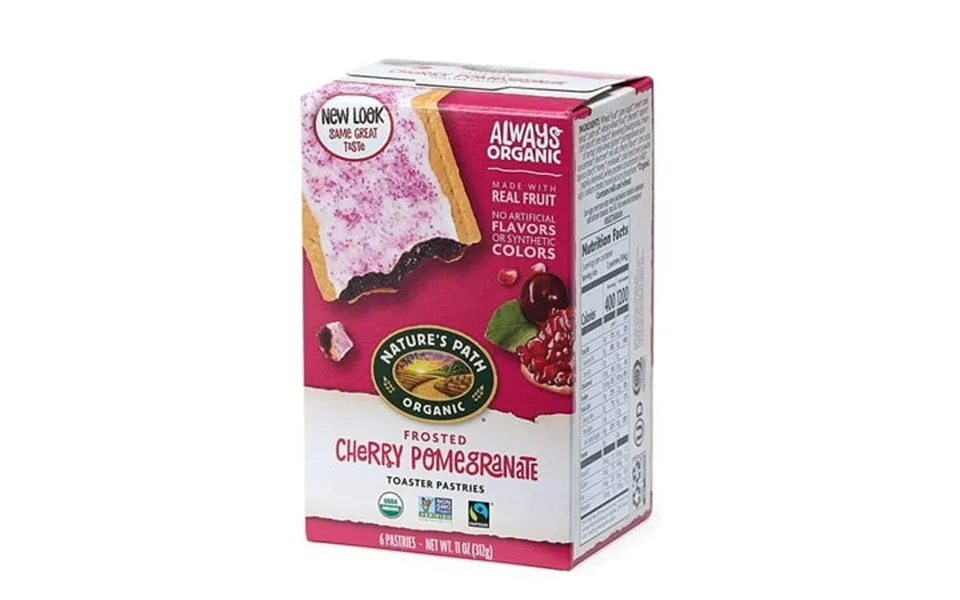 Nature S Path Organic Frosted Toaster Pastries Cherry Pomegranate 6 Bars