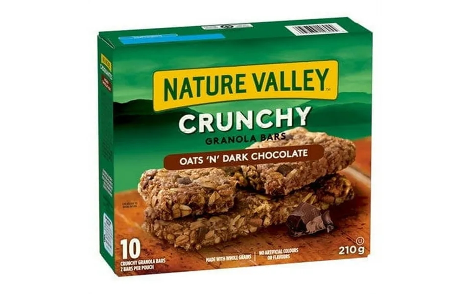 Nature Valley Crunchy Granola Bar Oats And Dark Chocolate 10ct Box 210g 7
