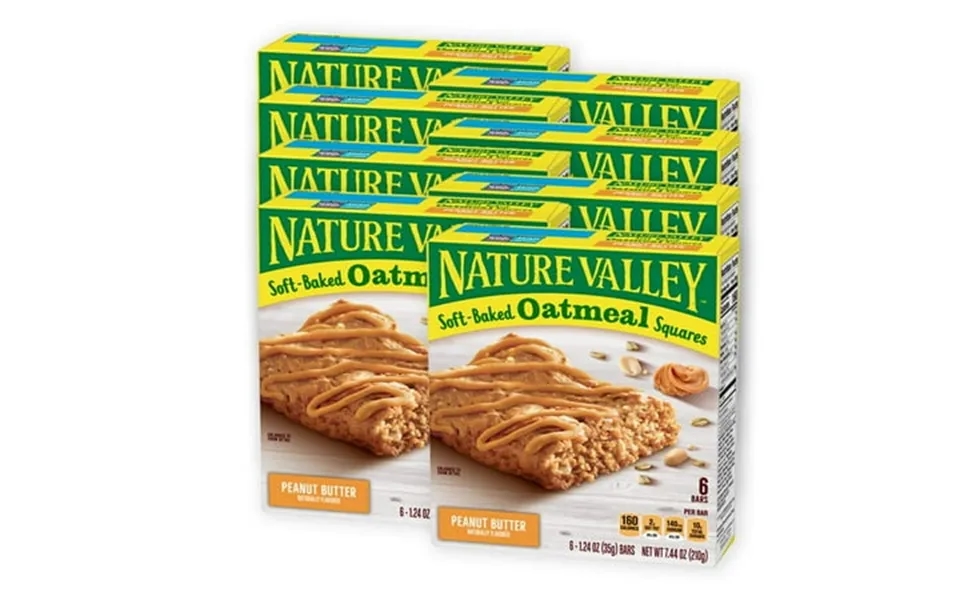 Nature Valley Soft Baked Oatmeal Squares Peanut Butter 6 Bars 1