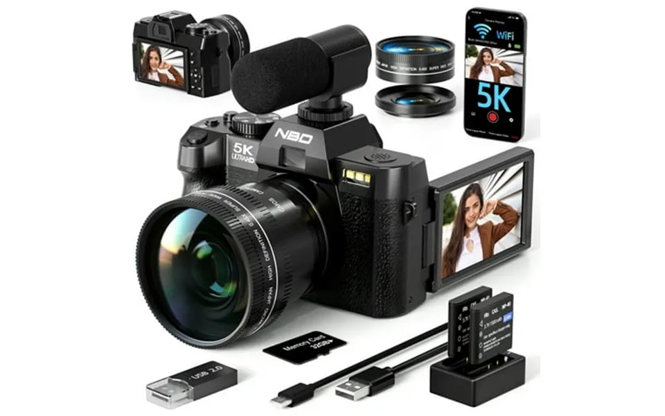 Nbd 5k Digital Camera For Photography 48mp Autofocus Vlogging Camera For Youtube With 32gb Tf Card