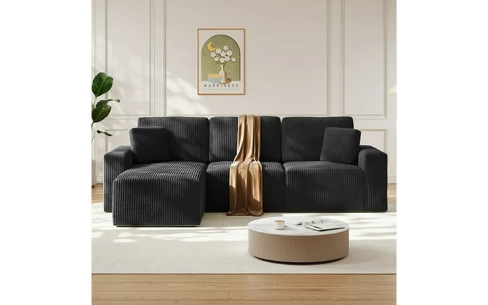 Neche 100 Oversized Modular Sectional Couches For Living Room L-shaped Cloud Sofa Couch With Corduroy Fabric Comfy Couch