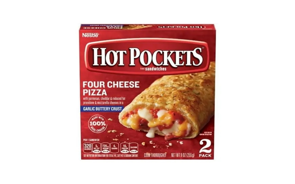 Nestle Hot Pockets Four Cheese Pizza Stuffed Sandwich 9 Ounce -- 8 Per Case