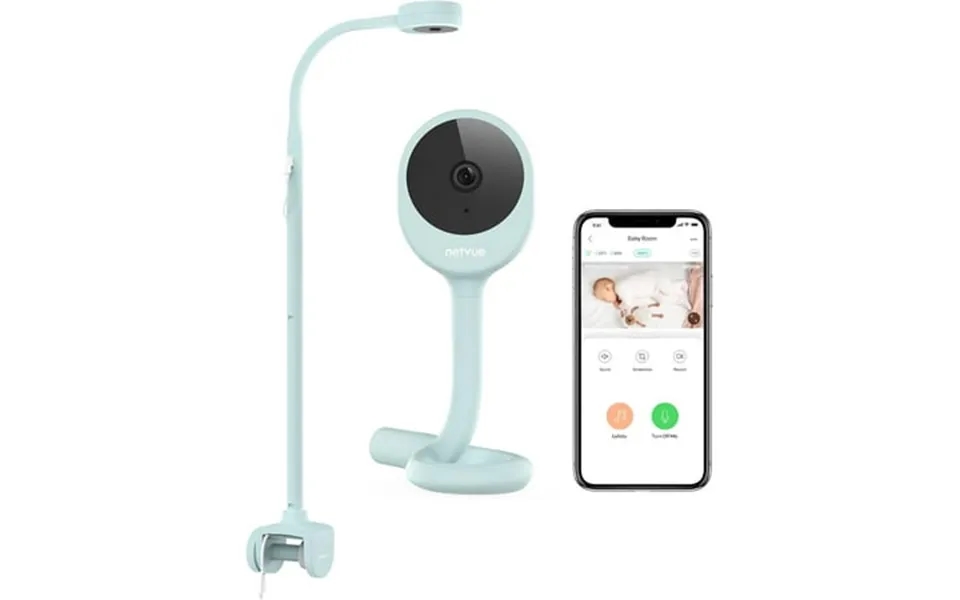 Netvue Peekababy Baby Camera Monitor Wireless Baby Monitor With Camera & Audio 4-in-1 Crib Mount Smart App Sleep Analysi