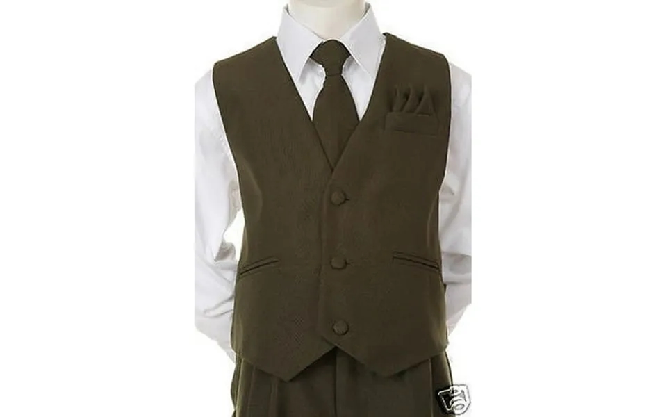 New Baby Toddler & Boy Easter Formal Party Vest Suit O. Green 12m 18m-8 10 12 14