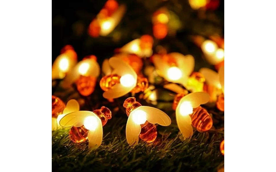 New Battery Powered Cute Honey Bee Led String Fairy Light 10leds Bee Outdoor Garden Fence Patio Christmas Garland Lights
