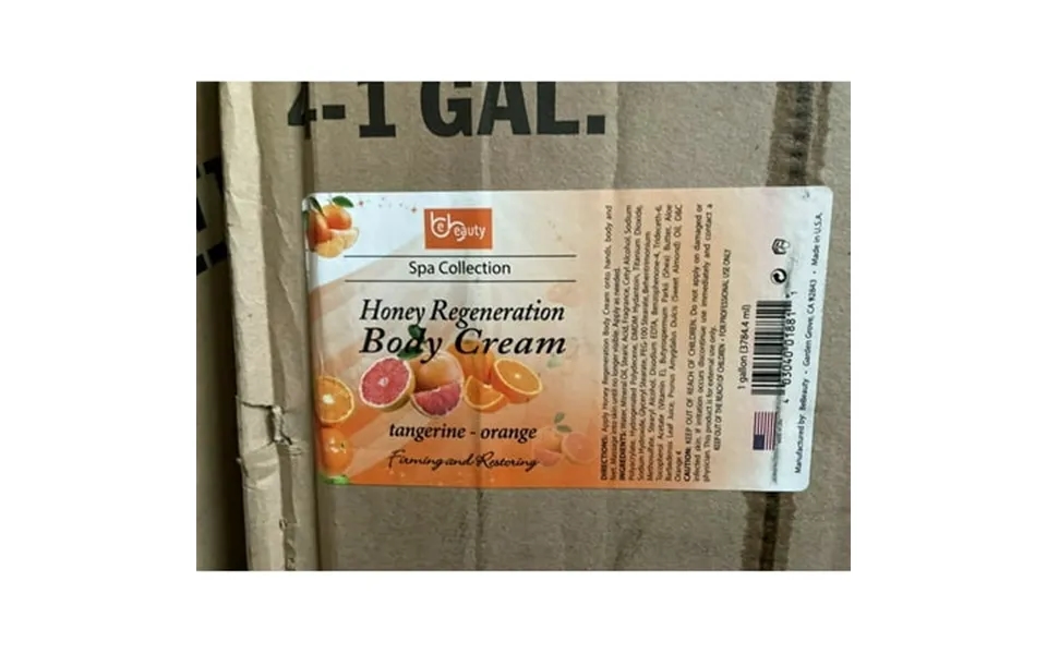 New Be Beauty Clot018g1 Honey Regeneration Body Cream Tangerine & Orange 4 Gals