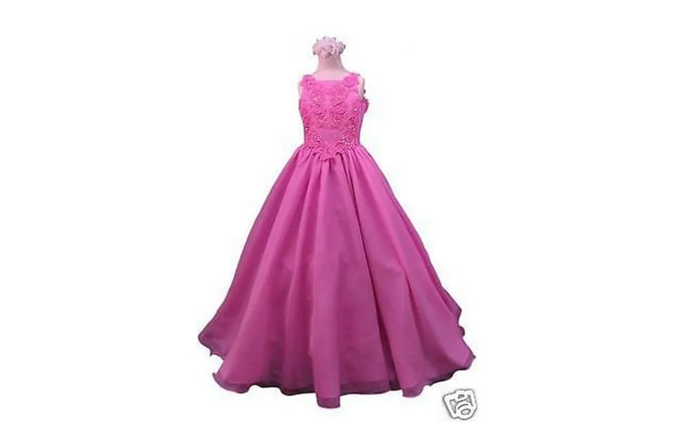 New Girl Pageant Wedding Formal Dress Fuchsia Pink Toddler 3- Teens 14 Years Old