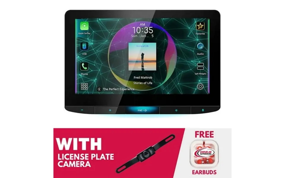 New Jvc Kw-z1000w 10.1 Inch Digital Multimedia Receiver With License Plate Camera