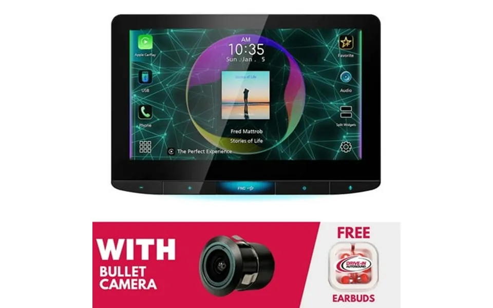 New Jvc Kw-z1000w 10.1 Multimedia Receiver Does Not Play Dvd Cd W Bullet Camera