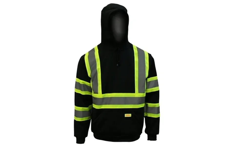 New York Hi-viz Workwear H8313 Men S Ansi Class 1 High Visibility Class 3 Sweatshirt Hooded Pullover Knit Lining Large B