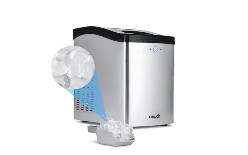 Newair 45lb. Nugget Countertop Ice Maker Self-cleaning Silver